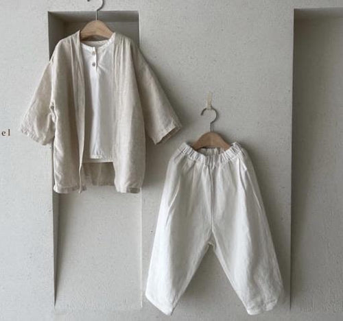 White linen pants